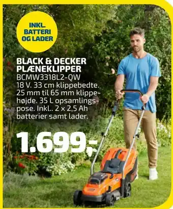 Davidsen Black & decker plæneklipper tilbud