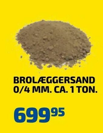 Davidsen Brolæggersand 0/4 mm. ca. 1 ton tilbud