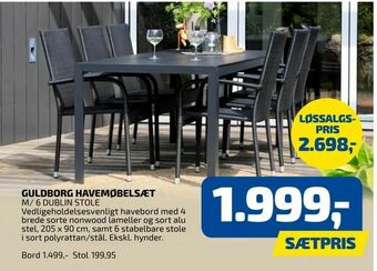 Davidsen Guldborg havemøbelsæt tilbud