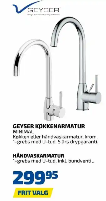 Davidsen Håndvaskarmatur tilbud