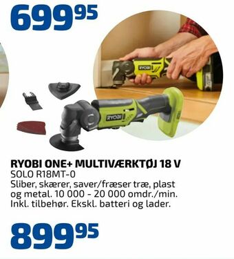 Davidsen Ryobi one+ multiværktøj 18 v tilbud