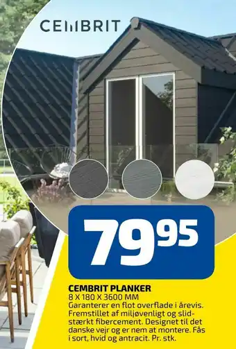 Davidsen Cembrit planker tilbud
