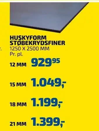 Huskyform støbekrydsfiner