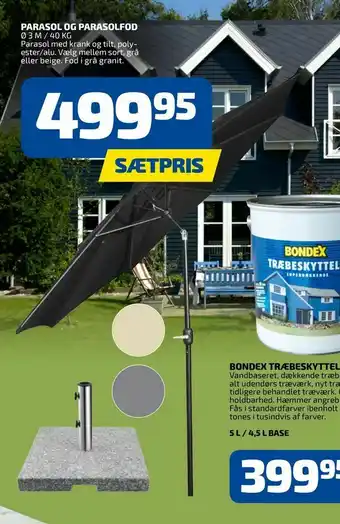 Davidsen Parasol og parasolfod tilbud
