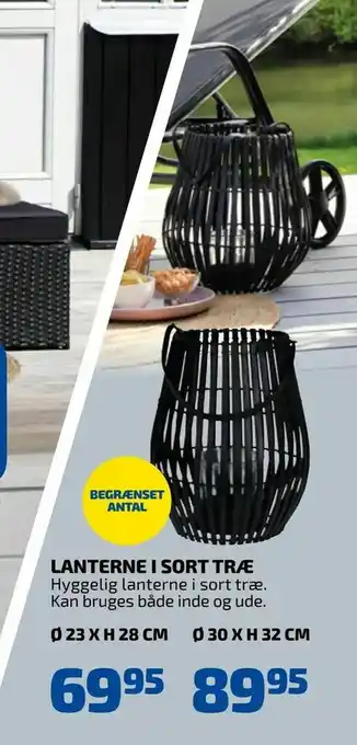 Davidsen Lanterne i sort træ tilbud