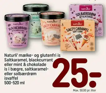 REMA 1000 Naturli' mælke- og glutenfri is tilbud