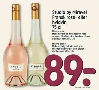 Studio by Miravel Fransk rosé- eller hvidvin