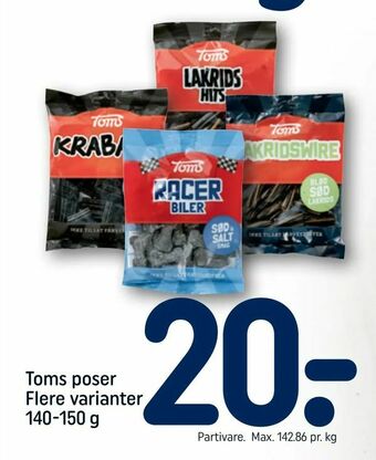REMA 1000 Toms poser tilbud