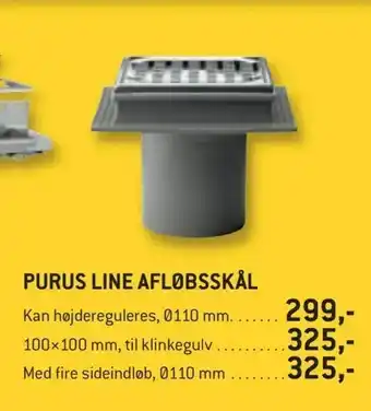 Purus line afløbsskål