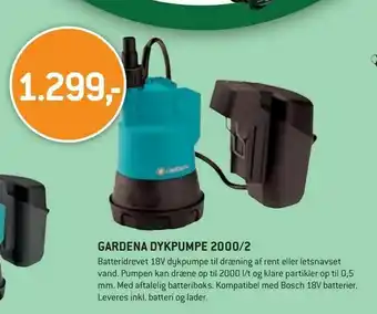 XL-BYG Gardena dykpumpe 2000/2 tilbud