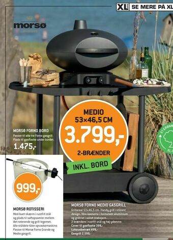 XL-BYG Morsø forno bord tilbud