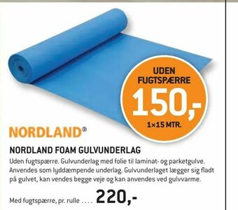 XL-BYG Nordland foam gulvunderlag tilbud