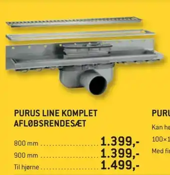 Purus line komplet afløbsrendesæt