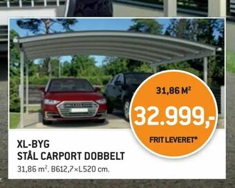 XL-BYG Xl-byg stål carport dobbelt tilbud