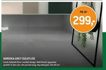 Nordika grey gulvflise