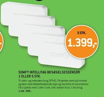 XL-BYG Somfy intellitag bevægelsessensor 1 eller 5 stk tilbud