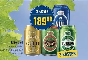 Otto Duborg Tuborg øl 3 kasser tilbud