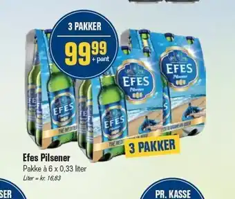 Otto Duborg Efes pilsener 3 pakker tilbud