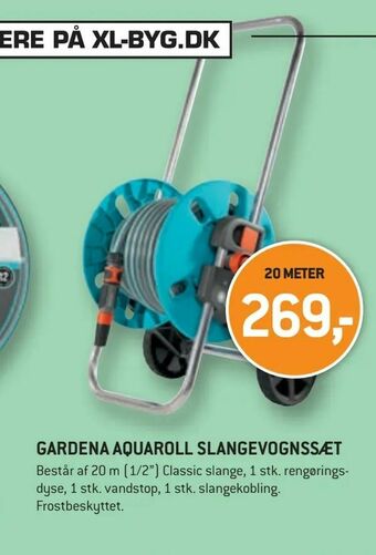 XL-BYG Gardena aquaroll slangevognssæt tilbud