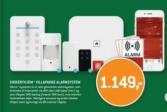 XL-BYG Sikkerthjem™ villapakke alarmsystem tilbud