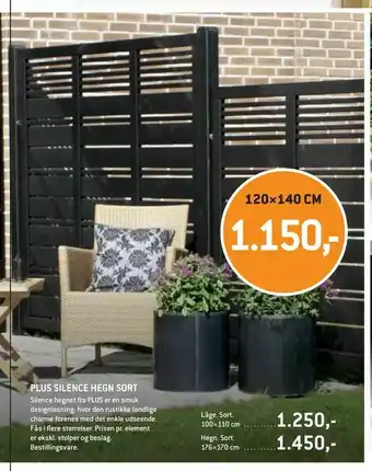 XL-BYG Plus silence hegn sort tilbud