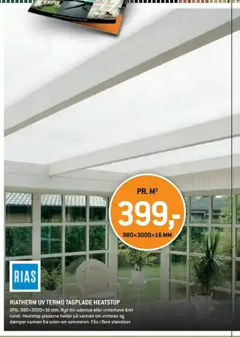 XL-BYG Riatherm uv termo tagplade heatstop tilbud