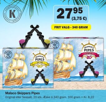 Købmandsgården Malaco Skippers Pipes tilbud