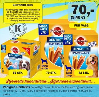 Købmandsgården Pedigree DentaStix tilbud
