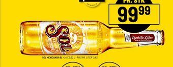 Priss Sol mexicansk øl tilbud