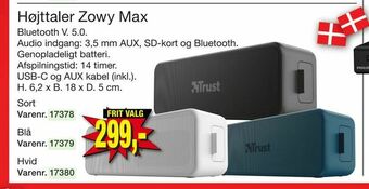 Harald Nyborg Højttaler Zowy Max tilbud