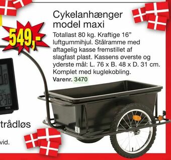 Harald Nyborg Cykelanhænger model maxi tilbud