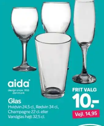 Din Isenkræmmer Aida glas tilbud