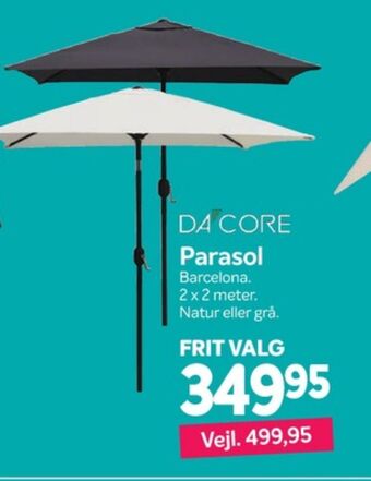 Din Isenkræmmer Dacore parasol tilbud