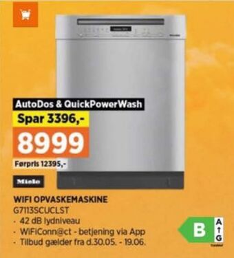 Power Miele opvaskemaskine tilbud
