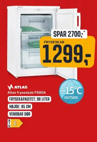 Skousen Atlas fryseskab tilbud