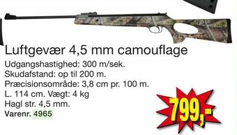 Harald Nyborg Luftgevær 4,5 mm camouflage tilbud