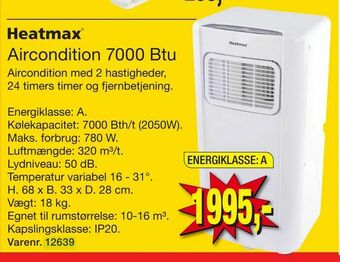 Harald Nyborg Aircondition 7000 Btu tilbud