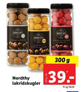 Lidl Nordthy lakridskugler tilbud