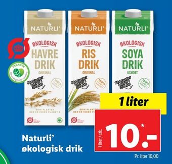Lidl Naturli' økologisk drik tilbud