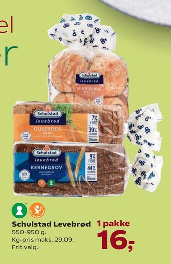 Dagli'Brugsen Schulstad Levebrød tilbud