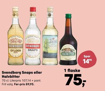 Kvickly Svendborg Snaps eller Halvbitter tilbud