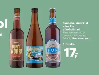 Kvickly Svaneke, Anarkist eller Fur alkoholfri øl tilbud