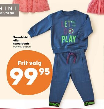 Kvickly Sweatshirt eller sweatpants tilbud