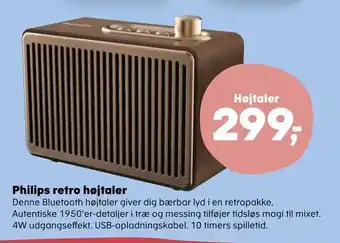 Kvickly Philips retro højtaler tilbud