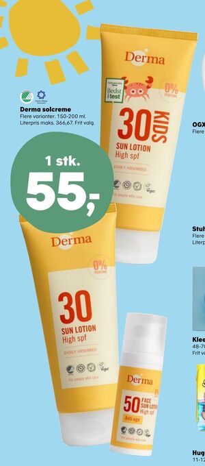Kvickly Derma solcreme tilbud