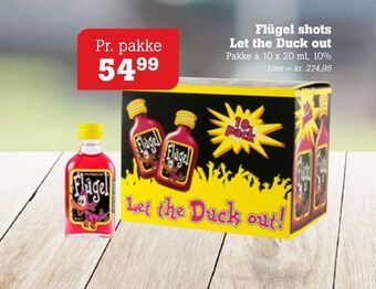 Poetzsch Padborg Flügel shots Let the Duck out tilbud