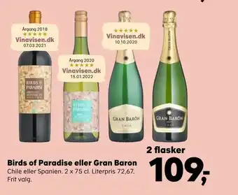 SuperBrugsen Birds of Paradise eller Gran Baron tilbud