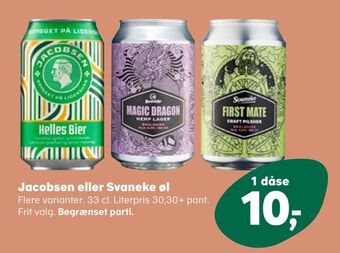 SuperBrugsen Jacobsen eller Svaneke øl tilbud
