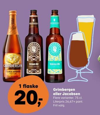 SuperBrugsen Grimbergen eller Jacobsen tilbud