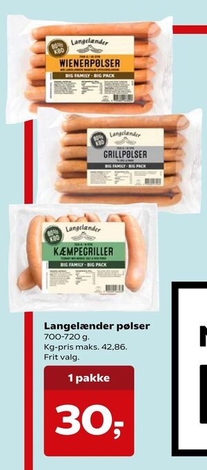 SuperBrugsen Langelænder pølser tilbud